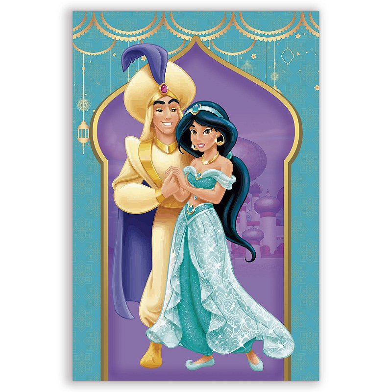 Capa Faixa Lateral Sublimado - Jasmine e Aladin - Sublitex Painéis