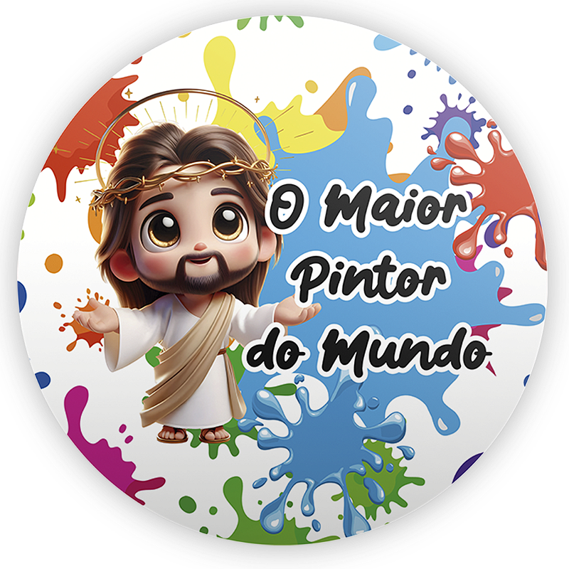 Painel Redondo - O Maior Pintor Do Mundo - Sublimado 3D - Sublitex Painéis