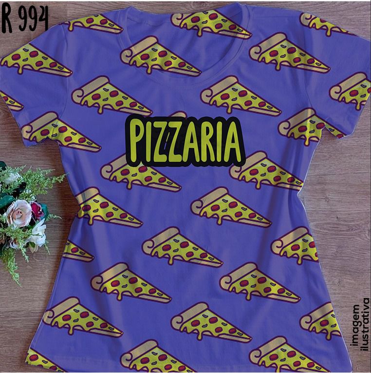 Tshirt Babylook no Atacado Pizzaria