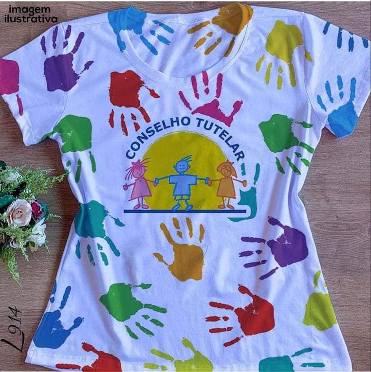 T-shirt Babylook Feminina no Atacado Conselho Tutelar Mãos