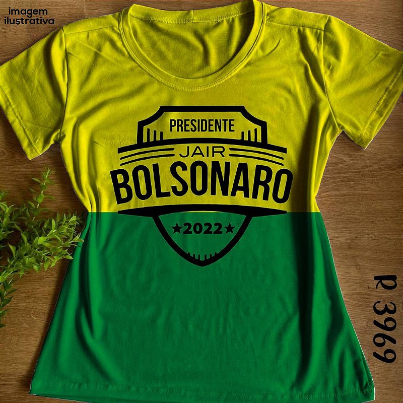 T-shirt Babylook No Atacado Presidente Jair Bolsonaro