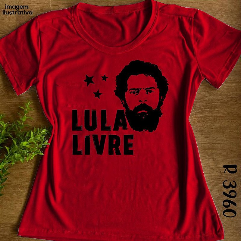 T-shirt Babylook No Atacado Lula Livre