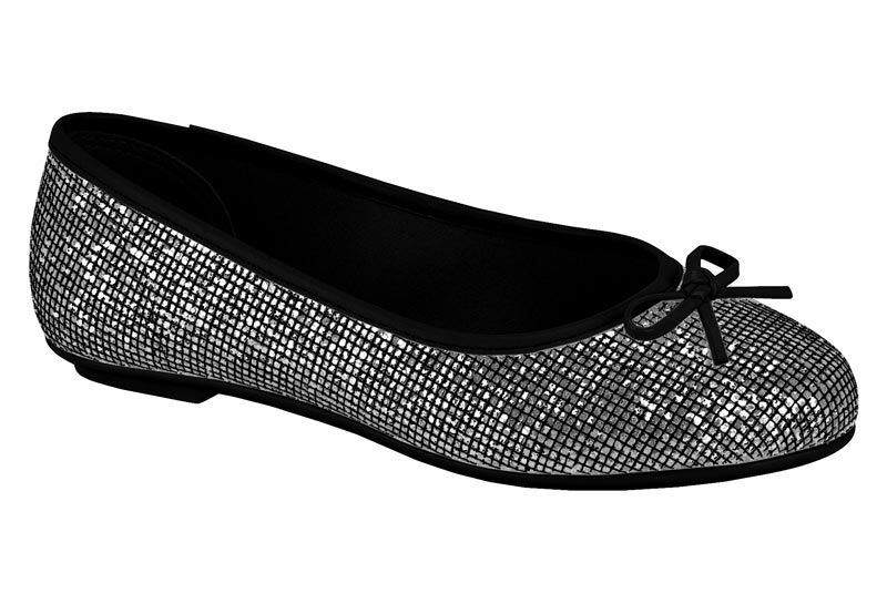 sapato molekinha prata