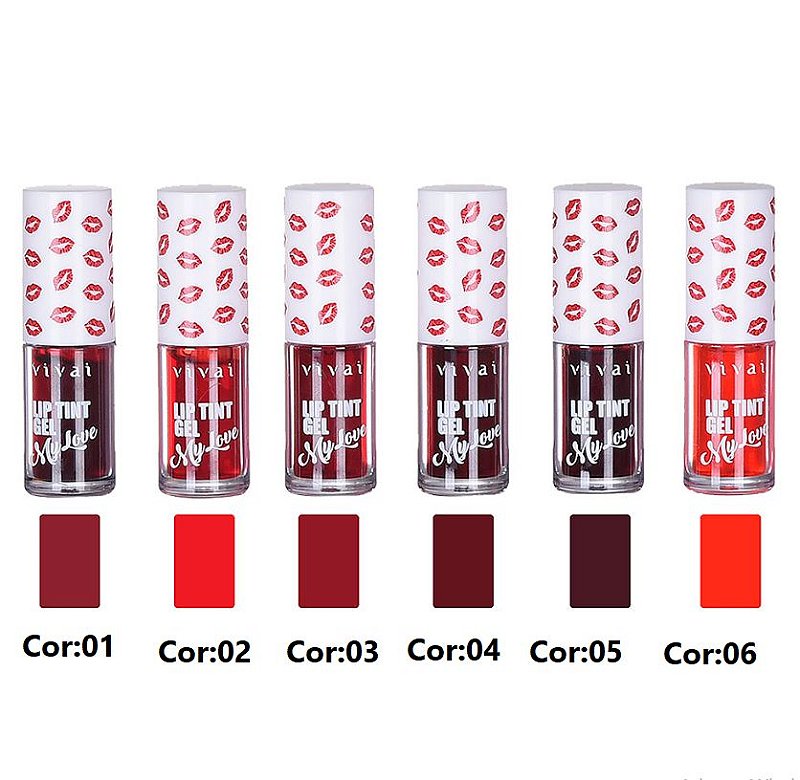 LIP TINT GEL MY LOVE VIVAI PARAISO DAS MAQUIAGENS
