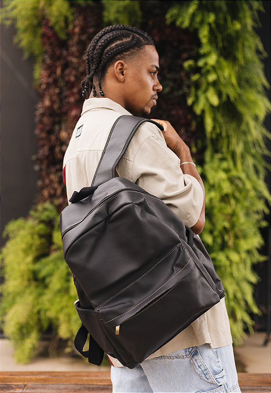 Lenna's Mochila Executiva Básica Masculina Feminina Preta LE12