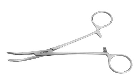 Pinça Kelly 14cm Curva em aço Inox - Golgran - Cirúrgica Salutar ...