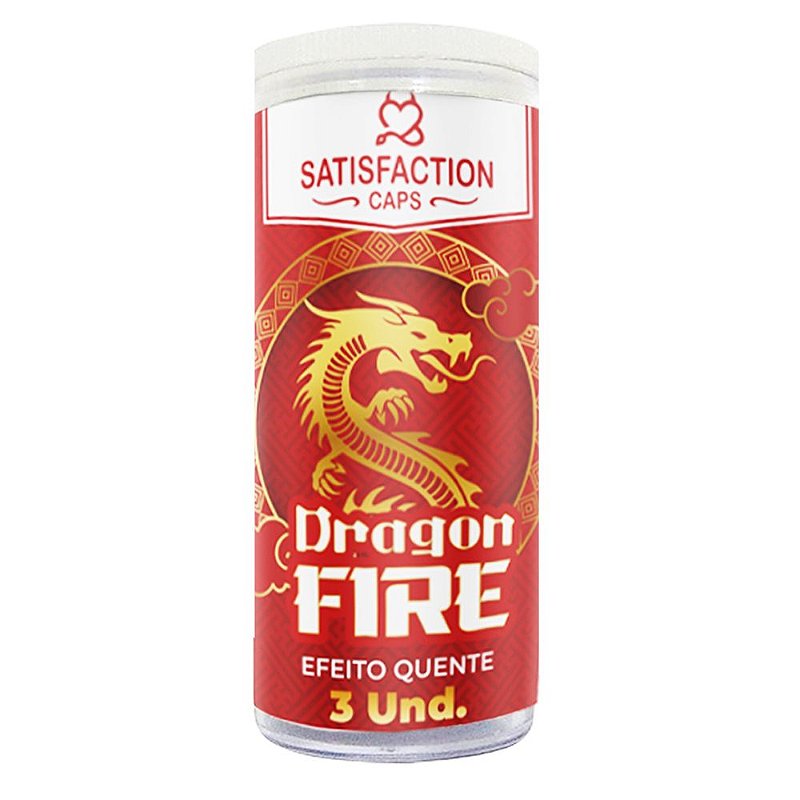 Dragon Fire Bolinha com Óleo para Massagem Hot 3 Unidades Satisfaction Caps
