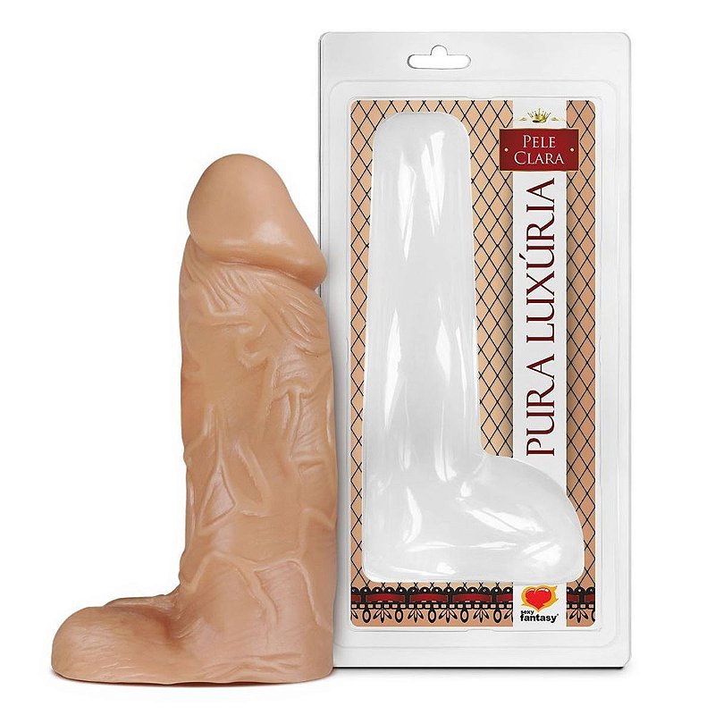 Prótese Sem Vibro Com Escroto 23,2x7,3cm Sexy Fantasy