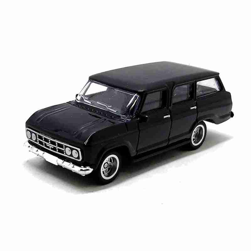 Veraneio Preta CKS - Escala 1/64 - Pneus de Borracha