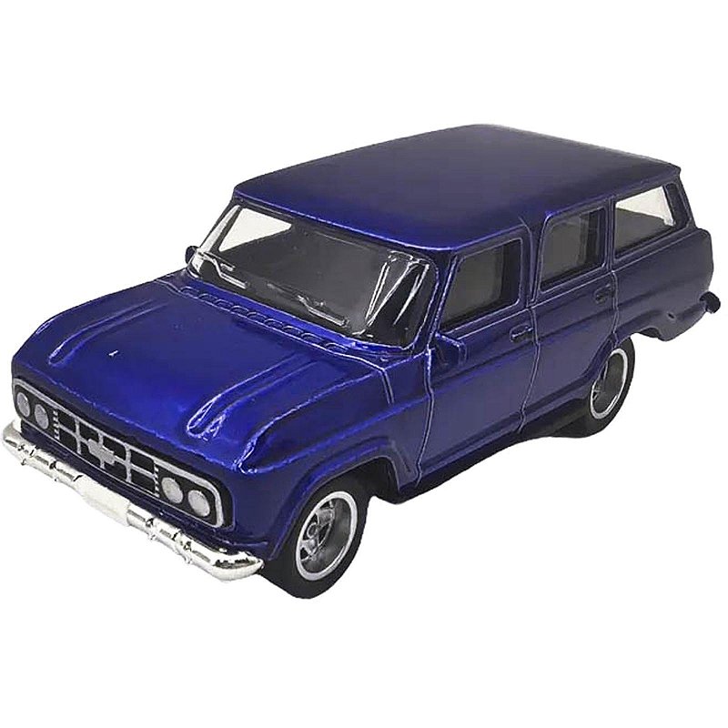 Veraneio Azul CKS - Escala 1/64 - Pneus de Borracha