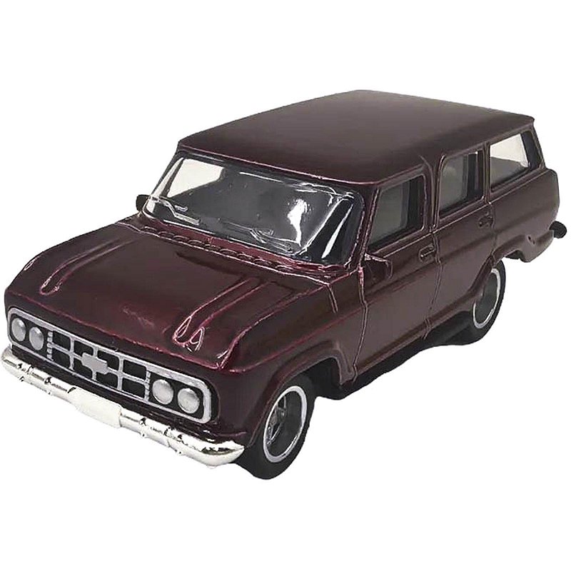 Veraneio vermelho vinho CKS - Escala 1/64 - Pneus de Borracha