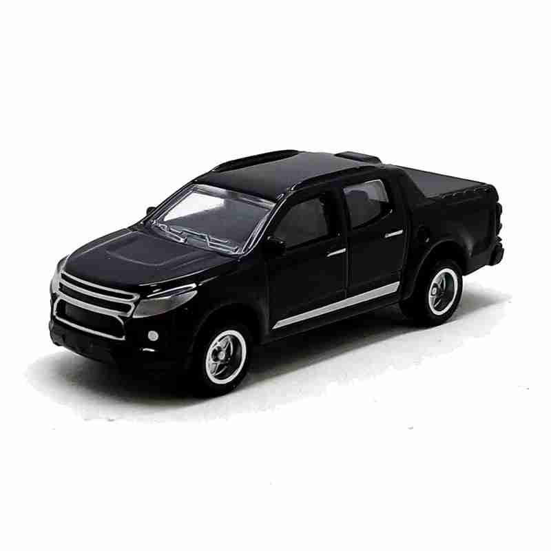 Chevrolet S10 Preta CKS - Escala 1/64 - Pneus de Borracha