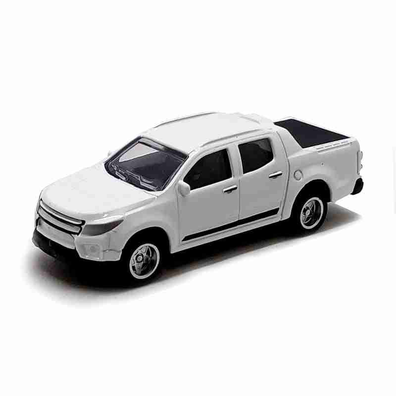 Chevrolet S10 branca CKS - Escala 1/64 - Pneus de Borracha