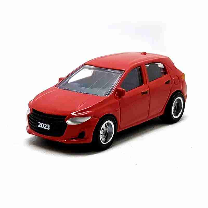 Chevrolet Onix vermelho CKS - Escala 1/64 - Pneus de Borracha