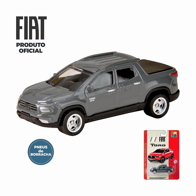 Fiat Toro cinza CKS - Escala 1/64 - Pneus de Borracha
