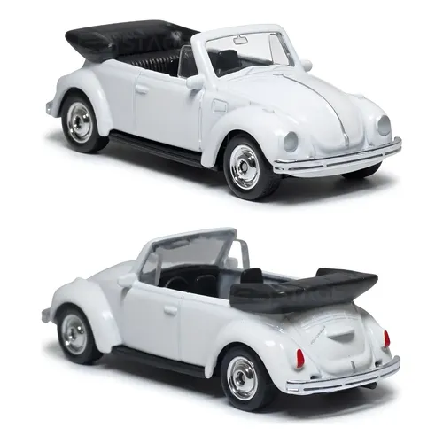 Fusca Branco conversível - California Minis - Welly - 1/64