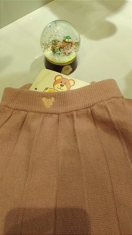 Saia com Pregas - Rosa