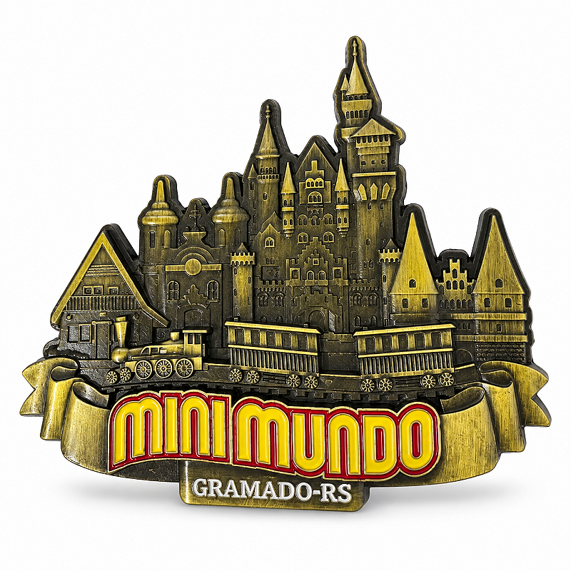 Ímã de Metal Mini Mundo – Castelo e Trem