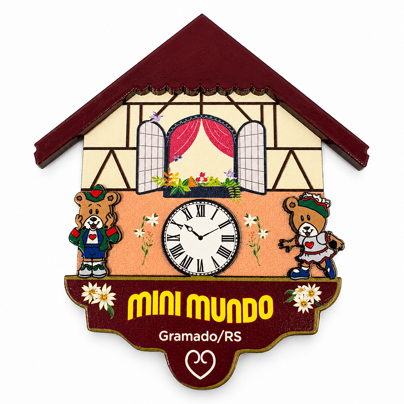 Ímã de MDF Chalé Mini Mundo – Gramado/RS