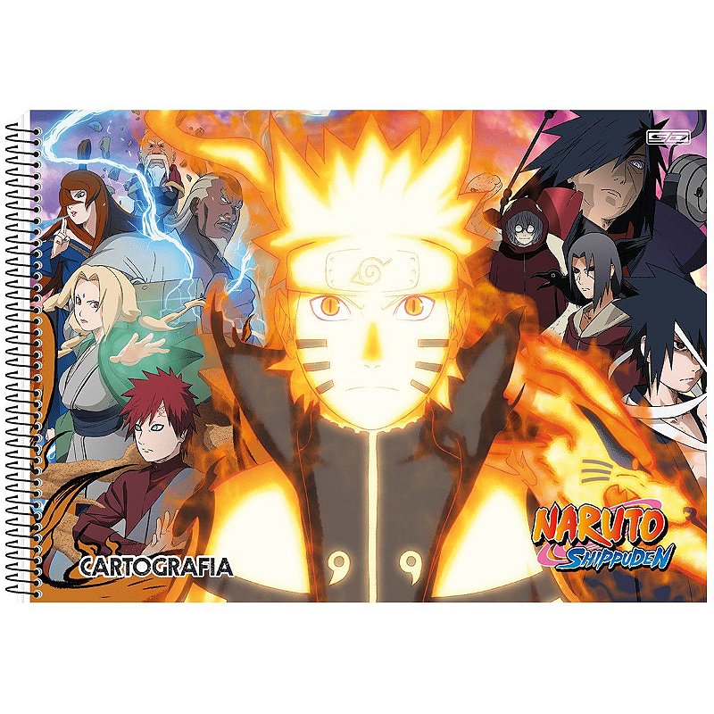 Caderno de Desenho CD 60fl Azul Akatsuki Naruto São Domingos - Welban