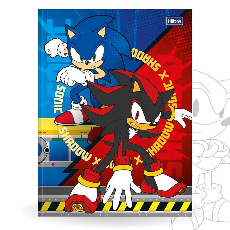 Caderno Brochura 80 folhas Capa Dura Sonic 2025 Tilibra CP2 - Loja