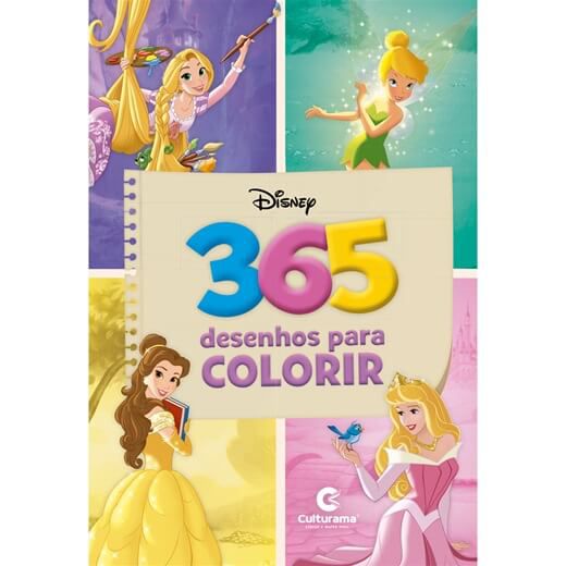 Livro Infantil para colorir Princesas 365 desenhos - Culturama - Loja Kento  - Papelaria, material para escritório e informática.