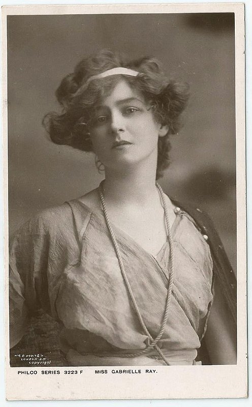 Cartão Postal Antigo Original, Fotografia da Atriz de Teatro Inglesa Gabrielle Ray, Moda