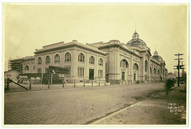 São Paulo - Fotografia Original Antiga da Construção do Mercado Municipal da Cantareira