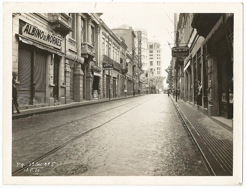 São Paulo - Fotografia Original Antiga do Centro da Cidade, Mostra Comercio e Farmácias