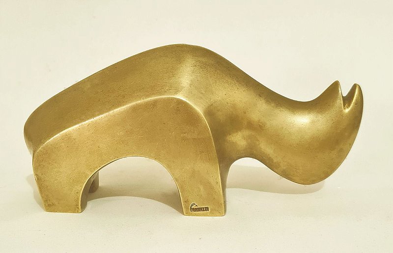 Franklin - Escultura Bronze, Rinoceronte