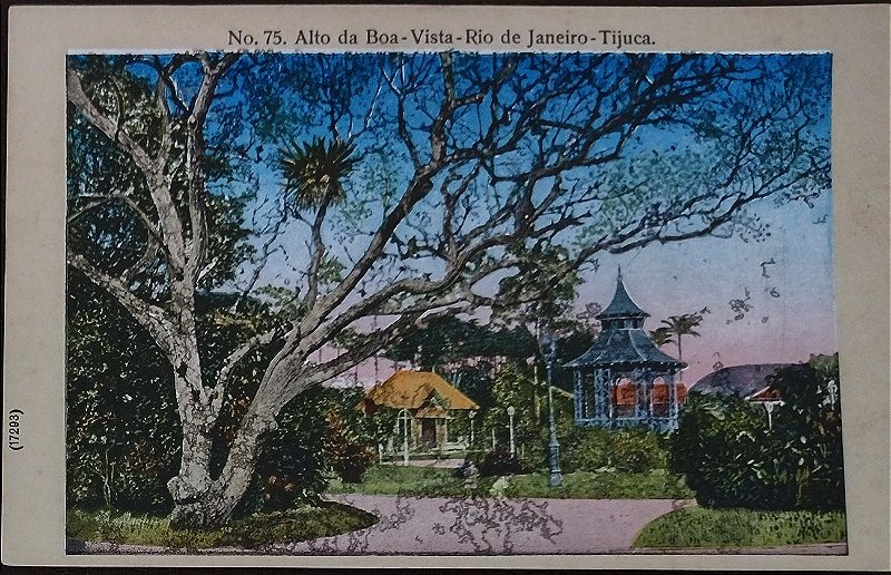 Cartão Postal Antigo Original, Rio de Janeiro, Alto da Boa Vista, Tijuca - Circulado em 1907