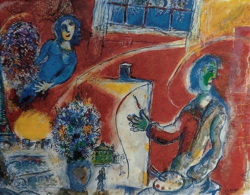 Marc Chagall - Gravura, Litografia, Ateliê em Paris, Assinada na Chapa