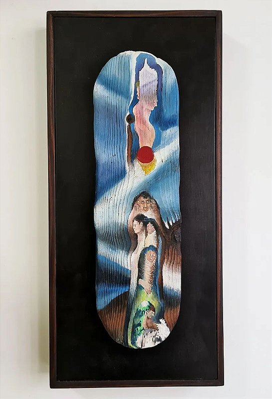 João K. Suzuki - Pintura Surrealista sobre Madeira