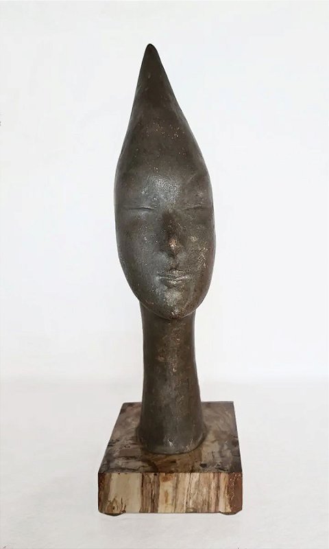 Zitel - Escultura em Bronze, Figura Feminina, Cabeça de Mulher