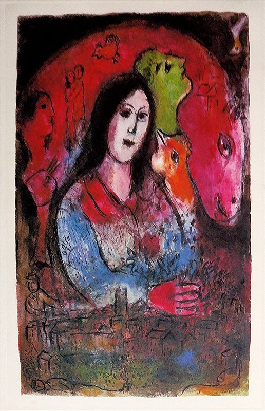 Marc Chagall - O Pensamento - Litografia Original