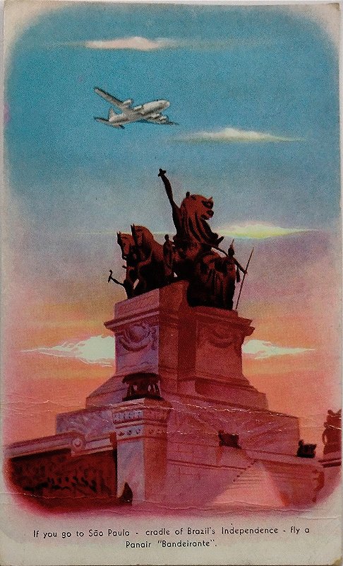 Aviação - Panair do Brasil – Cartão Postal antigo publicitário