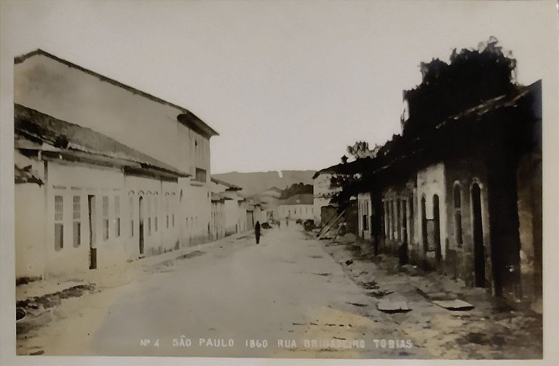 São Paulo, Imagem antiga da Rua Brigadeiro Tobias em 1860, a partir de Fotografia de Militão de Azevedo