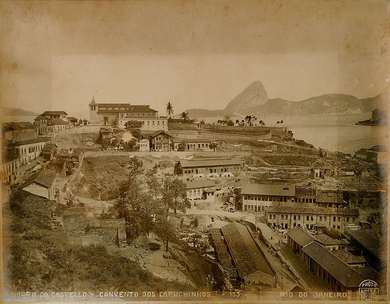 Morro do Castelo - Rio de Janeiro - Photo Lopes - Fotografia Original Antiga - 22x16cm