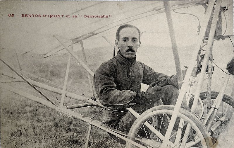 Aviação - Santos Dumont et sa "Demoiselle", - Cartão Postal Antigo Original, Não Circulado