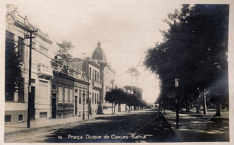 Bahia – Praça Duque de Caxias. Cartão Postal antigo original, editado na França, não circulado