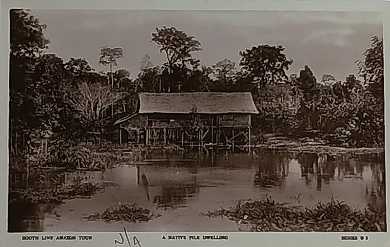Manaus - Amazonas - Uma Cabana de Nativos - Cartão Postal, Antigo Original, Não Circulado