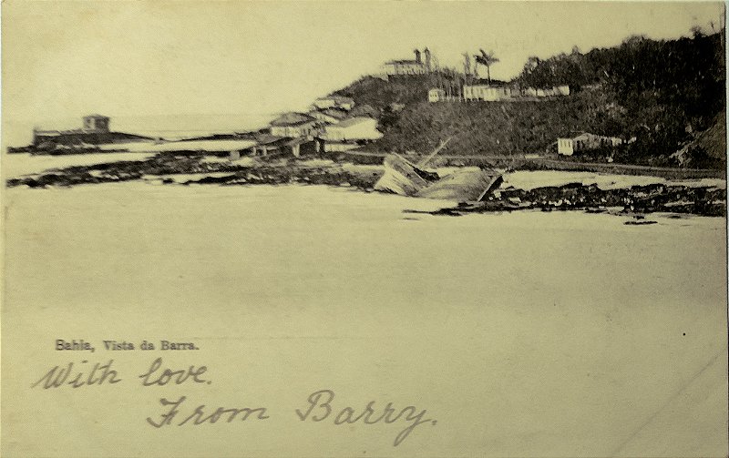 Bahia - Salvador -  Vista da Barra - Cartão Postal antigo original