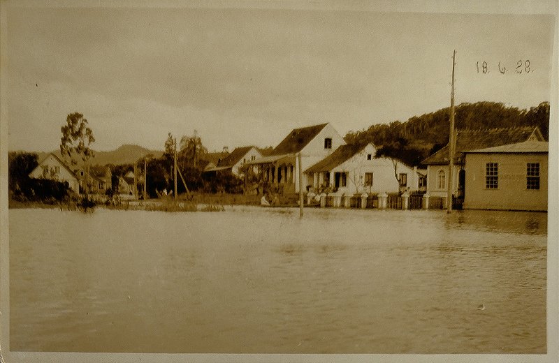 Santa Catarina - Blumenau - Enchente de 1928 - Cartão Postal antigo original