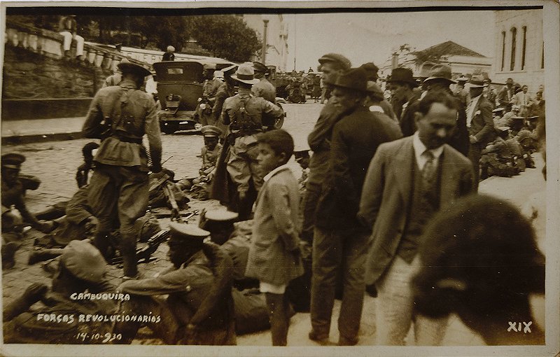 Minas Gerais - Cambuquira - Forças Revolucionárias - Cartão Postal Antigo Original de Outubro de 1930