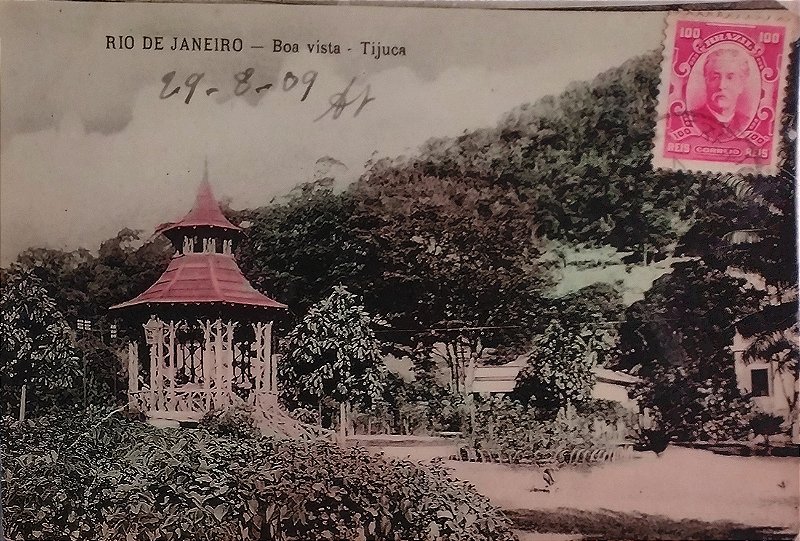 Rio de Janeiro - Boa Vista, Tijuca - Cartão Postal Antigo, Original da época, circulado em 1909