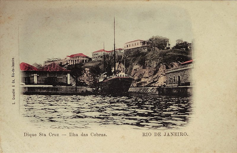 Rio de Janeiro - Dique Santa Cruz, Ilha das Cobras - Raro Cartão Postal Antigo, Não Circulado