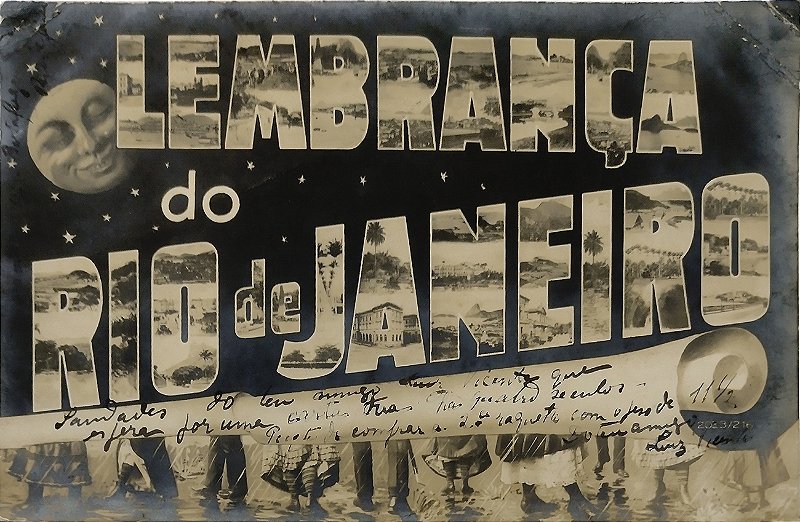 Lembrança do Rio de Janeiro - Raro Cartão Postal Antigo, Circulado 1905