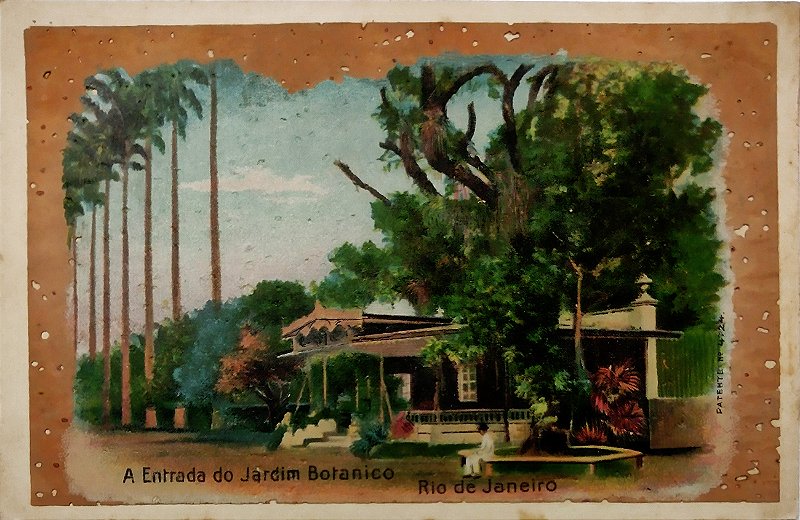 Rio de Janeiro - Jardim Botânico - Raro Cartão Postal Impresso s/ Cortiça, Não Circulado