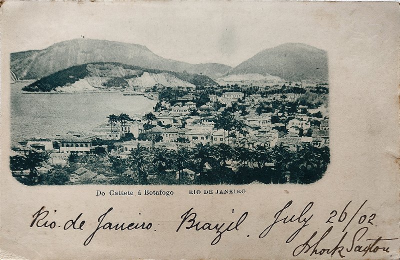 Rio de Janeiro - Do Catete a Botafogo - Cartão Postal Antigo, Circulado 1902