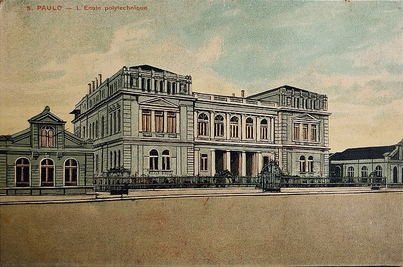 São Paulo - Escola Politecnica  - Cartão Postal Antigo Original